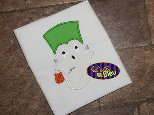 Halloween Frank n Ghost Machine Applique Embroidery Designs Design 3 sizes