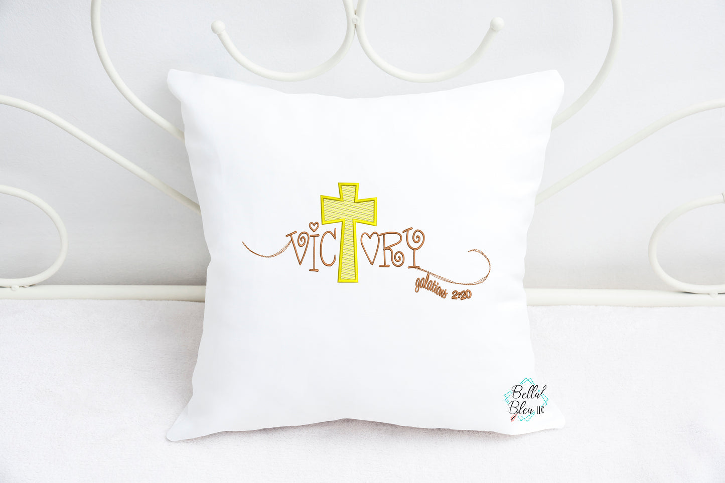 Sketchy Galatians 2:20 Religious Saying Victory Machine Embroidery design