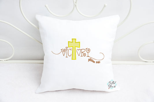 Sketchy Galatians 2:20 Religious Saying Victory Machine Embroidery design