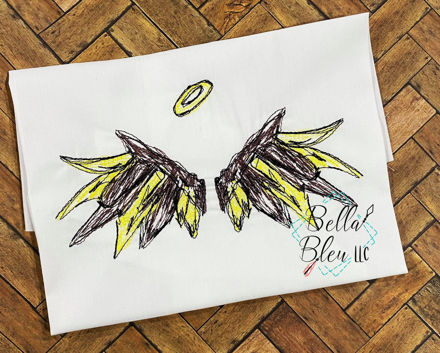 Gothic Angel Devil Wings Halo Halloween Scribble Sketchy