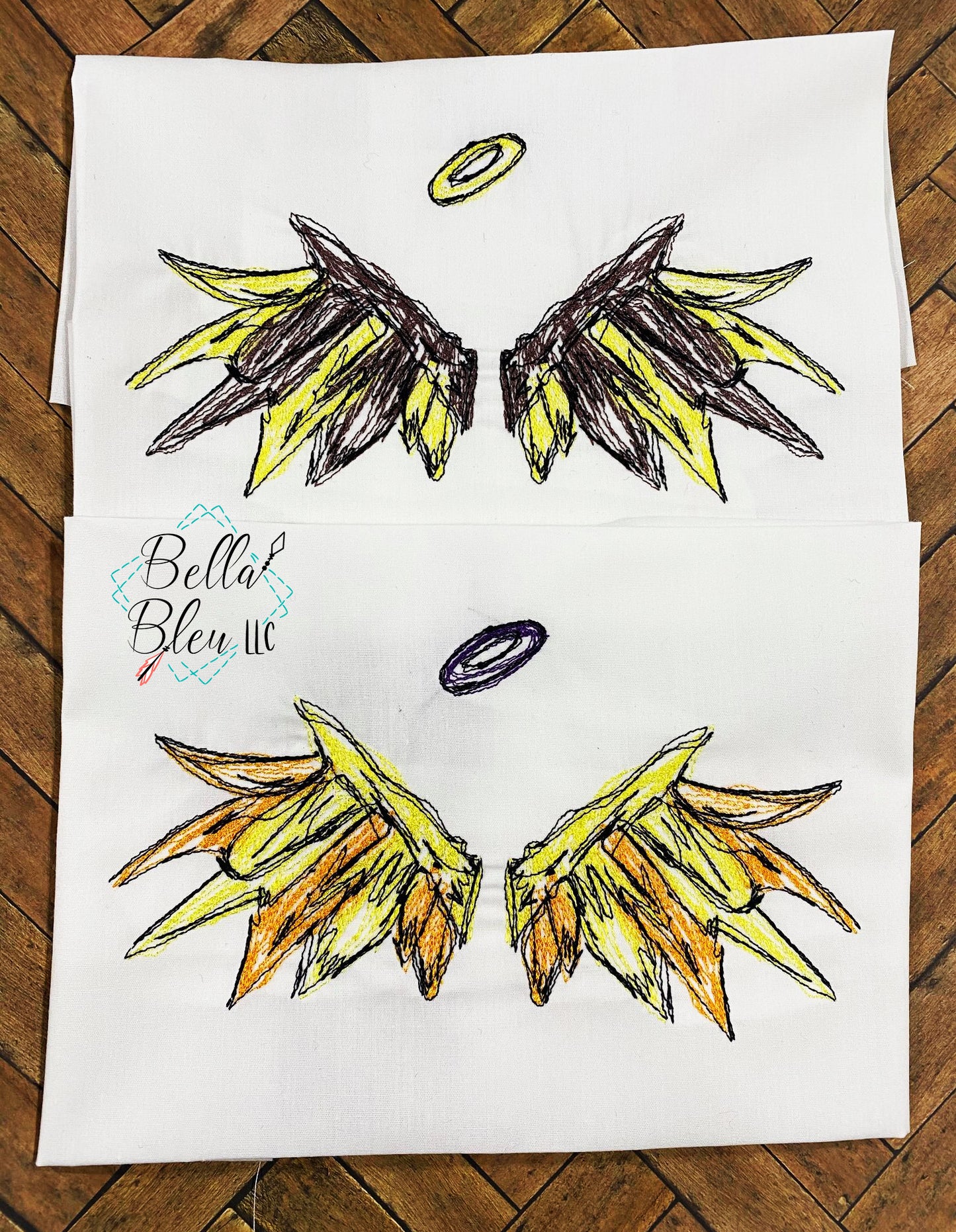 Gothic Angel Devil Wings Halo Halloween Scribble Sketchy