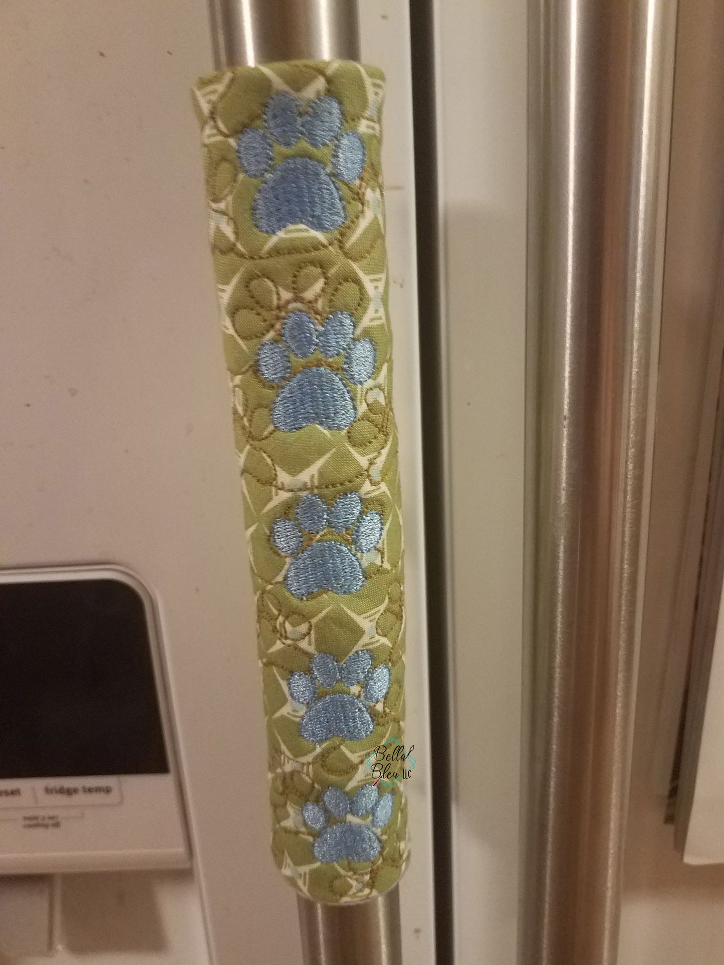 ITH In The Hoop Paw Print Motif Kitchen Fridge Handle Cover Machine Embroidery Design 6x10