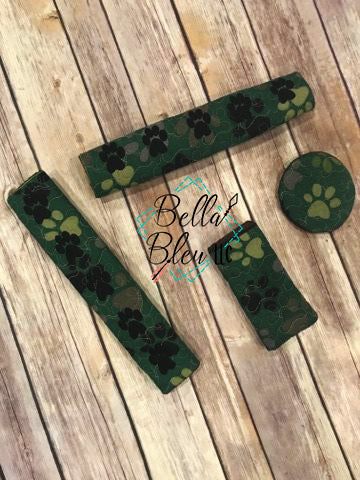 ITH In The Hoop Paw Print Motif Kitchen Pot holder Oven Mitt Machine Embroidery Design