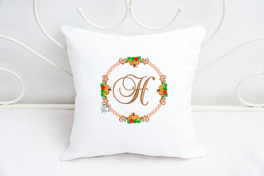 Fall Harvest Circle Design - Harvest Circle Frame Design - Monogram Frame Design