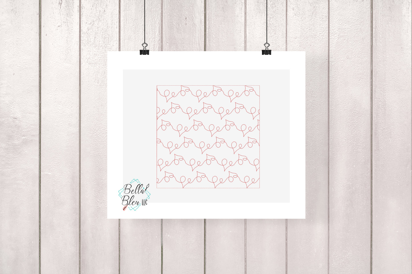 Double Hearts Quilt Stipple Quilting Stitch Machine Embroidery Design ITH