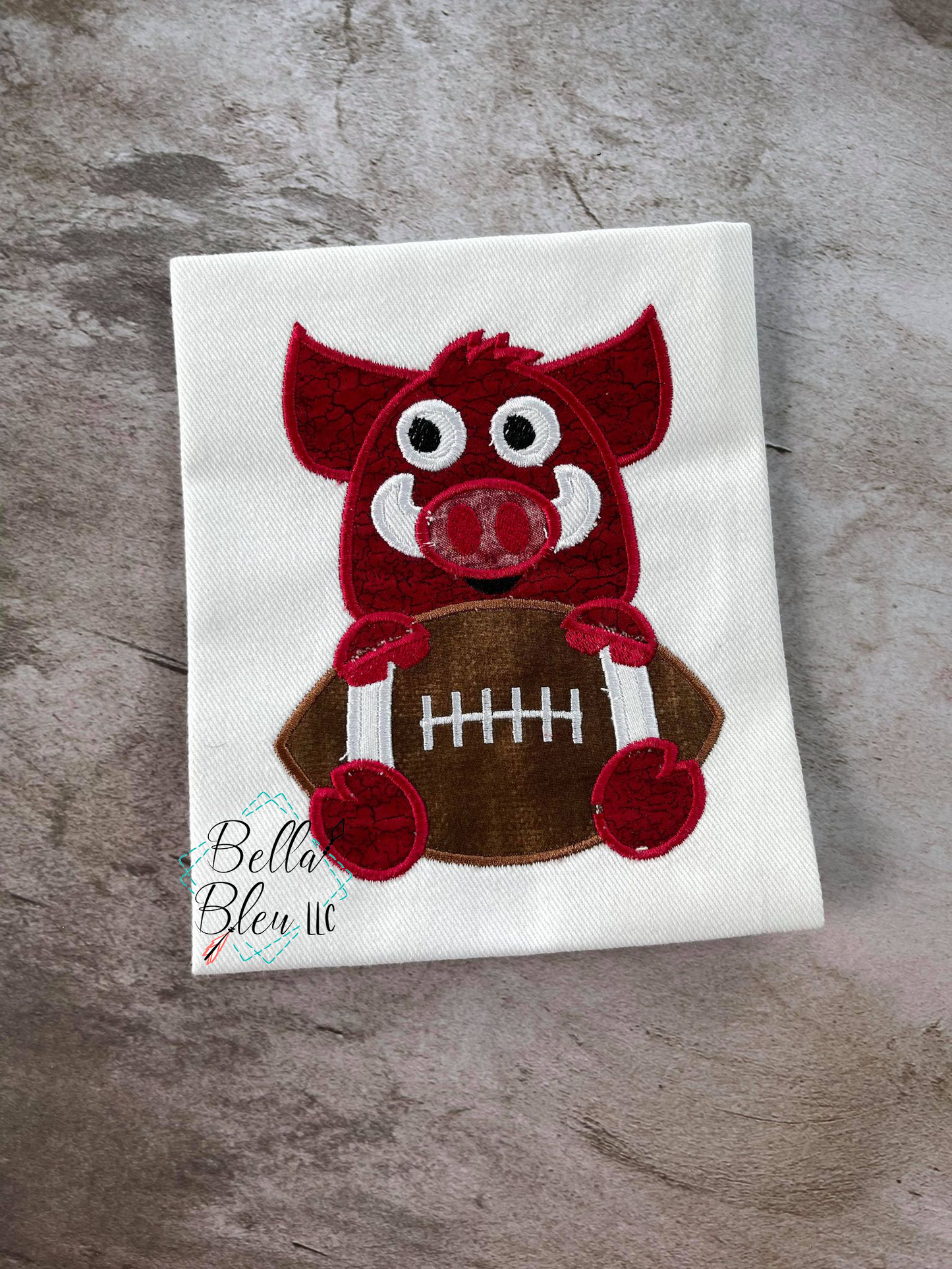 Hogs Football Mascot Applique