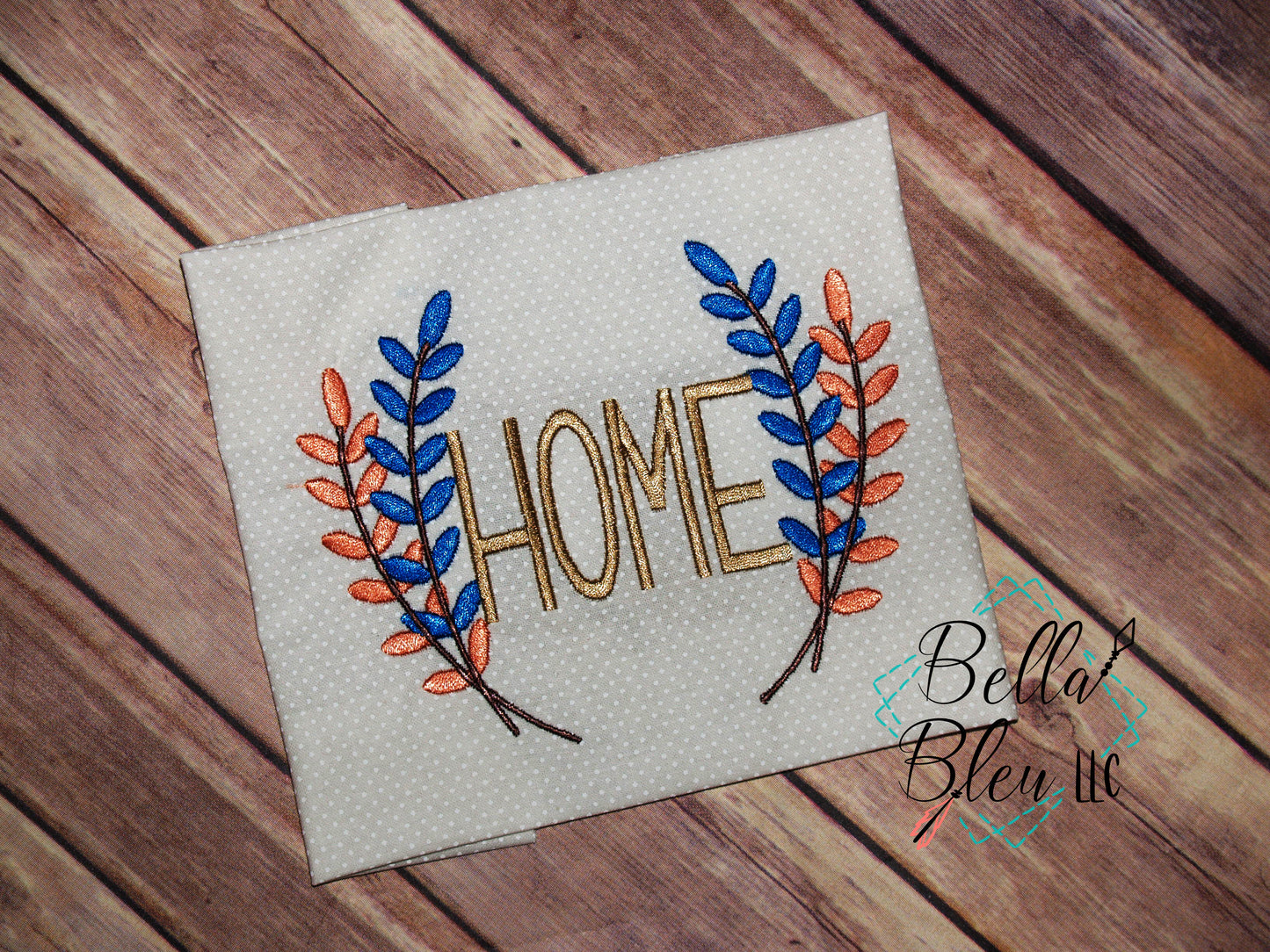 Home with Branch Saying Machine Embroidery 6x6