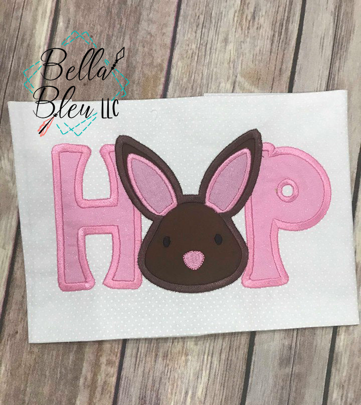 Hop Easter Bunny saying Machine Embroidery design 7x11