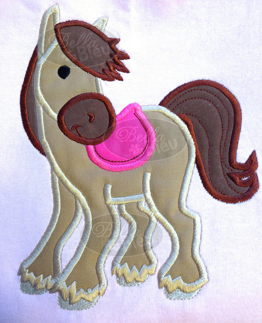 Applique Regal English Western English Horse Machine Embroidery Design