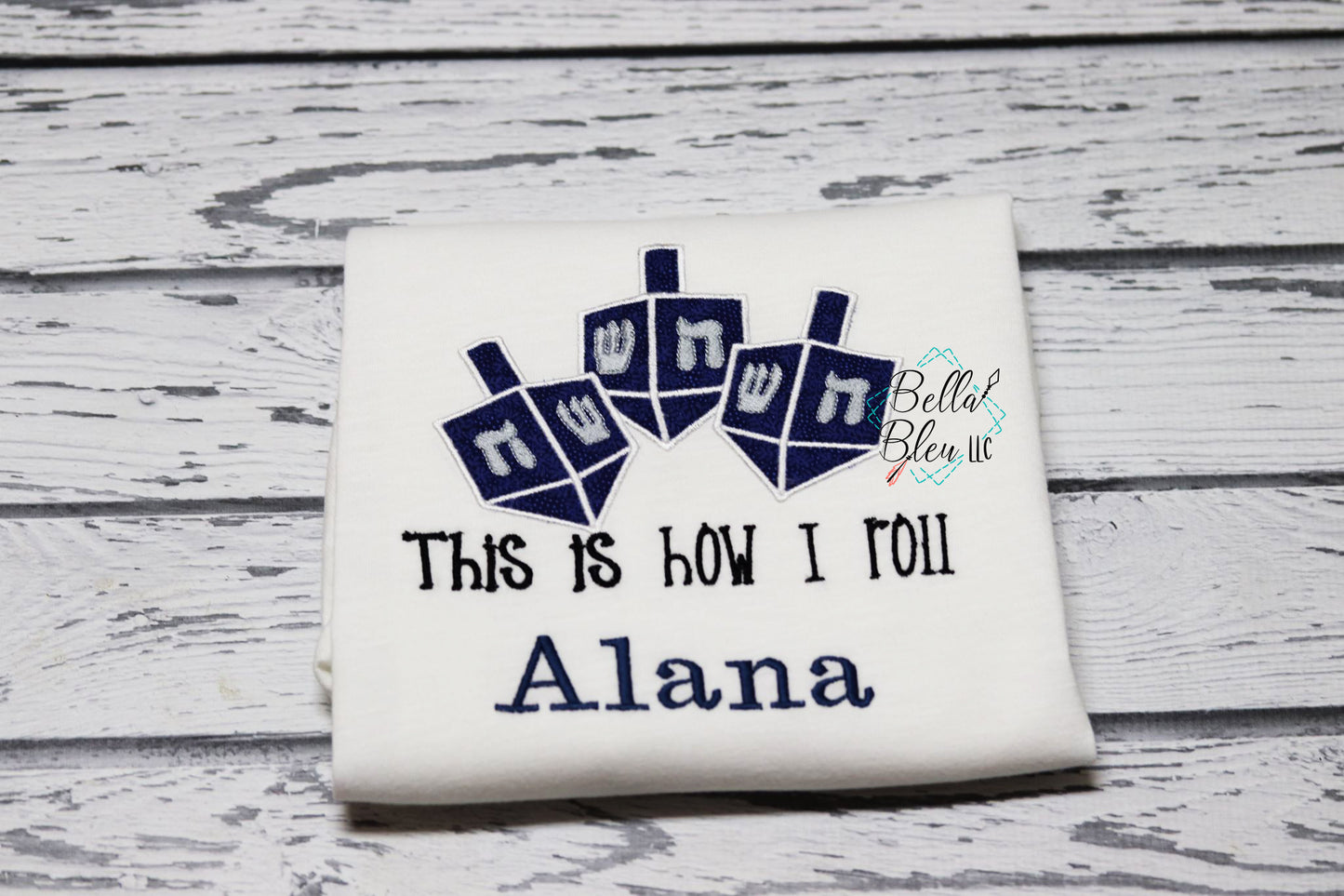 Hanukkah This is how I roll with Dreidels  Applique Embroidery Design
