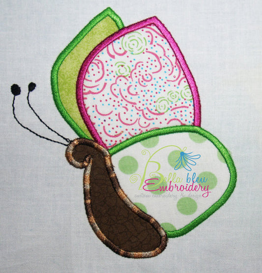 Spring Butterfly Applique Machine Embroidery Design