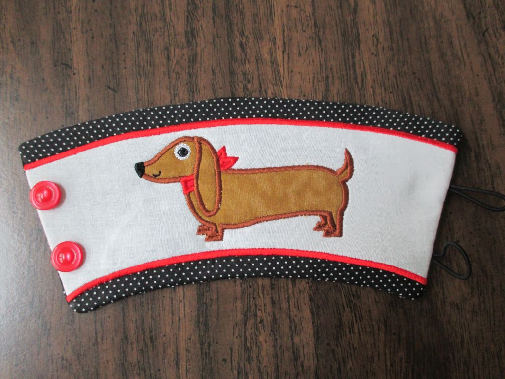 ITH Dachshund Hound Dog Coffee Sleeve Mug Wrap