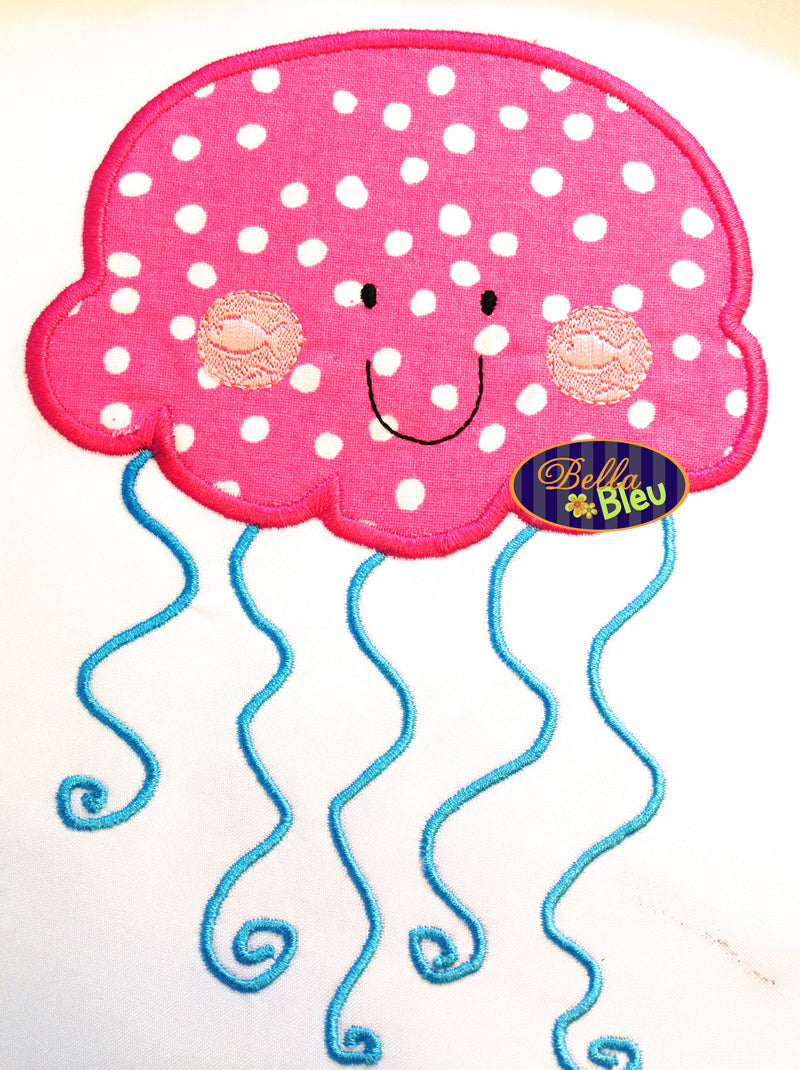 Nautical Sea life Jellyfish Embroidery Applique Design