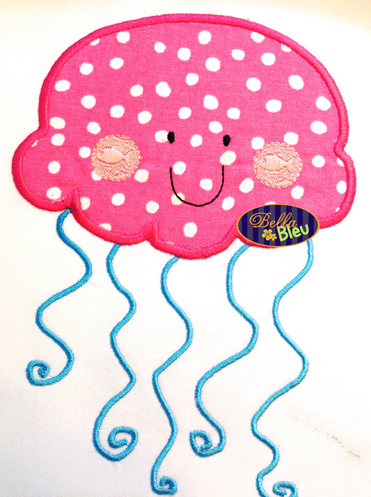 Nautical Sea life Jellyfish Embroidery Applique Design