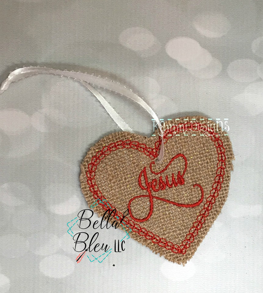 ITH Christmas Jesus Ornament Machine Applique Embroidery