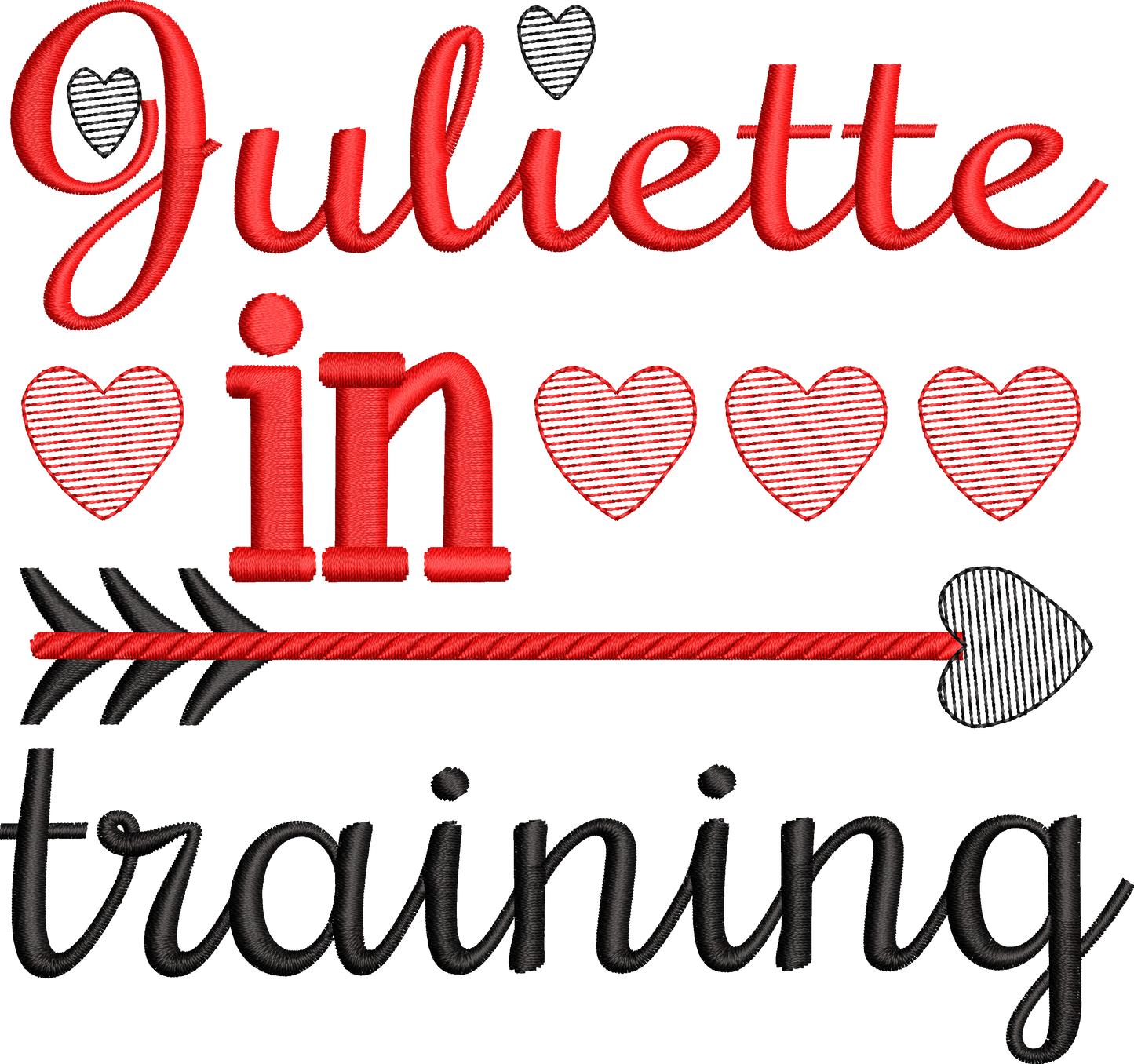 Exclusive Sketchy Valentines Juliette in Training Machine Embroidery Design 5x5