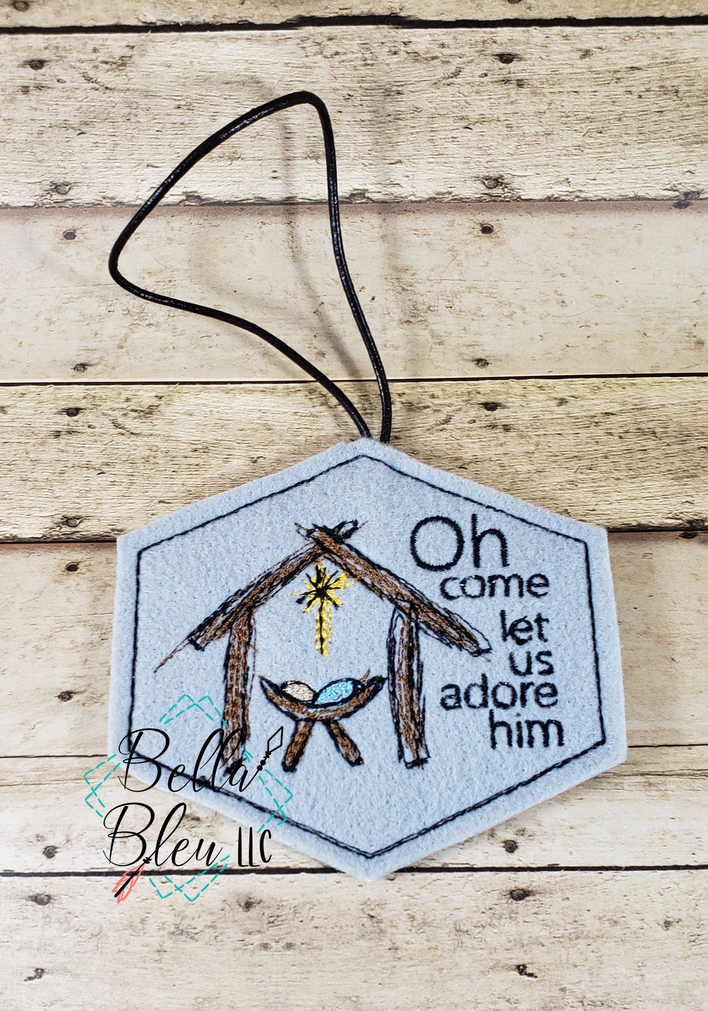 ITH Let Us Adore Him Jesus Christmas Ornament