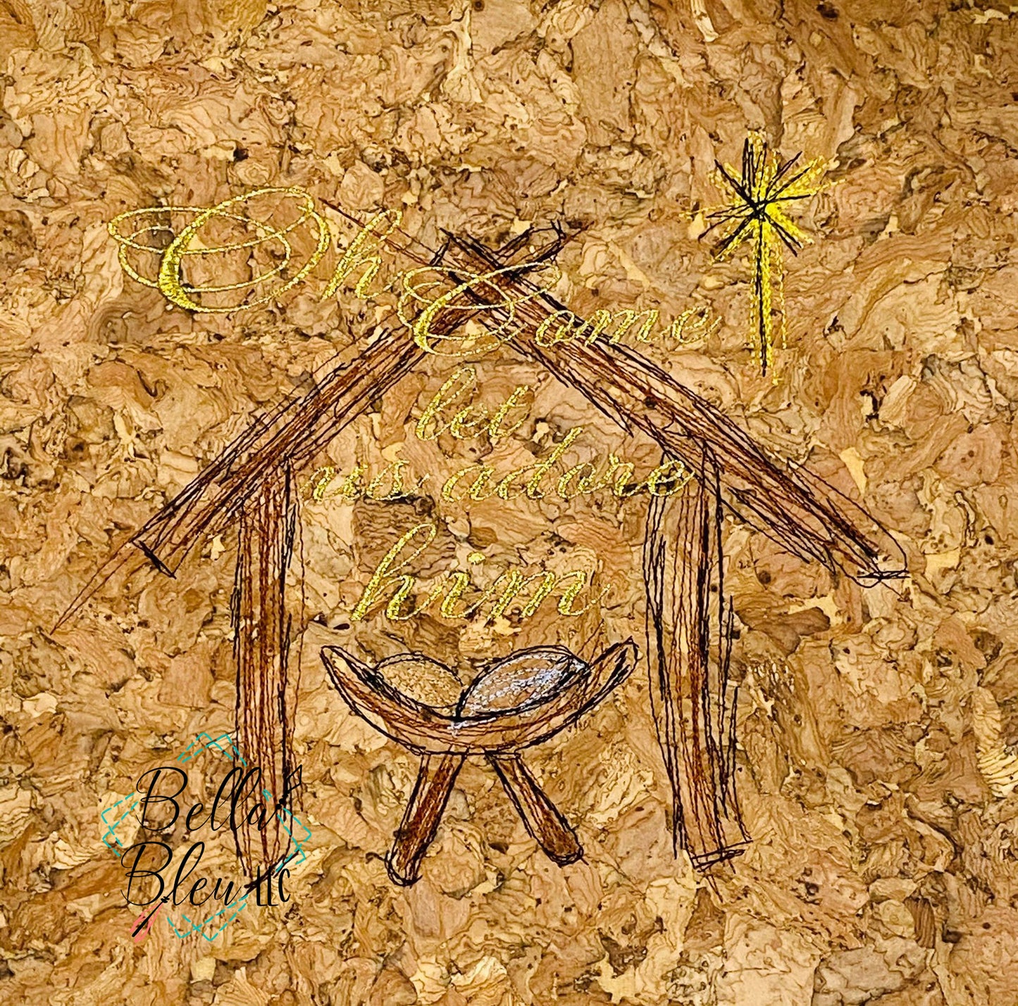 Jesus Manger Oh Come Let Us Adore Him Scribble Sketchy