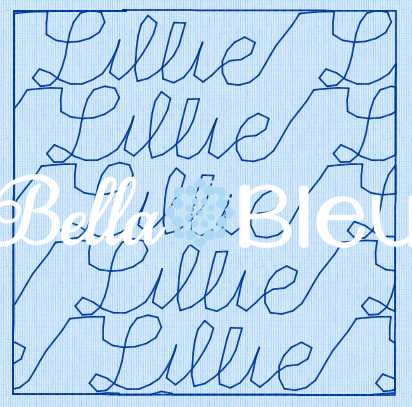 Stipple Name Lillie  Quilting Stitch Machine Embroidery Design