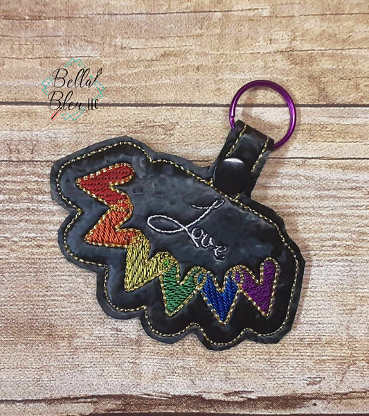 In the Hoop Love Key Fob