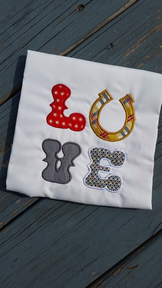 Western Love with Horseshoe Applique