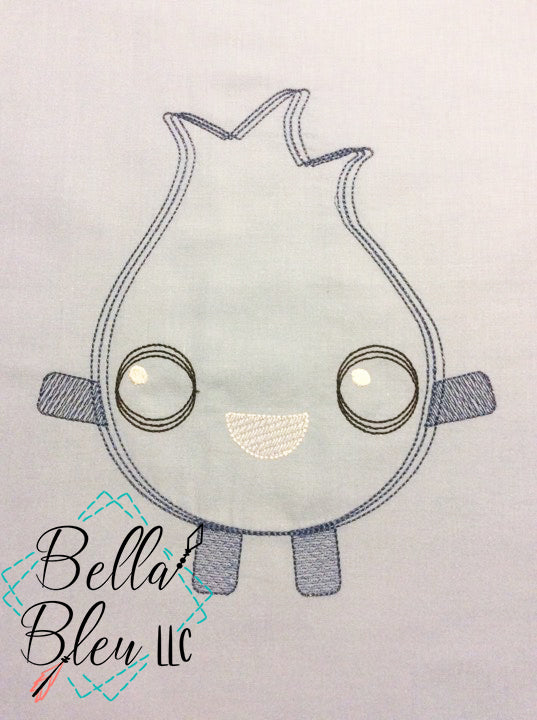 Monster 1 Outline Sketchy Applique Machine Embroidery design