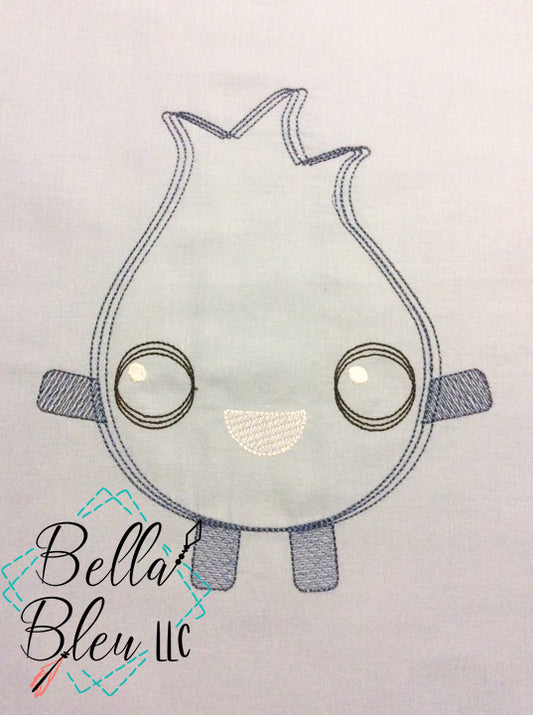 Monster 1 Outline Sketchy Applique Machine Embroidery design