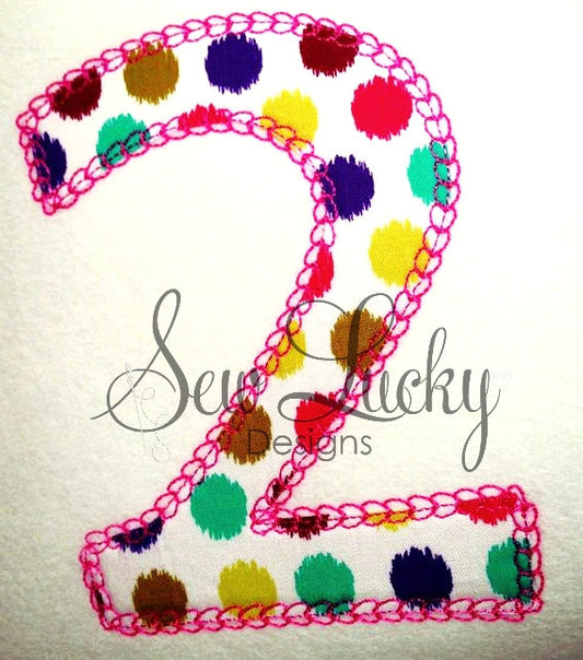Numbers with Chain Heart Finish