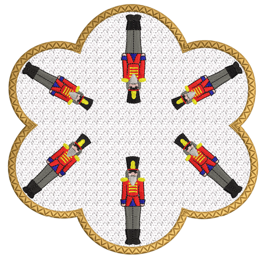 Nutcracker Candle Mat In the hoop ITH 8x8 hoop
