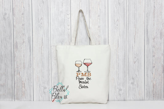 PMS Funny Wine Saying Scribble
