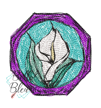 Quilt Block 2 Orchid Scribble