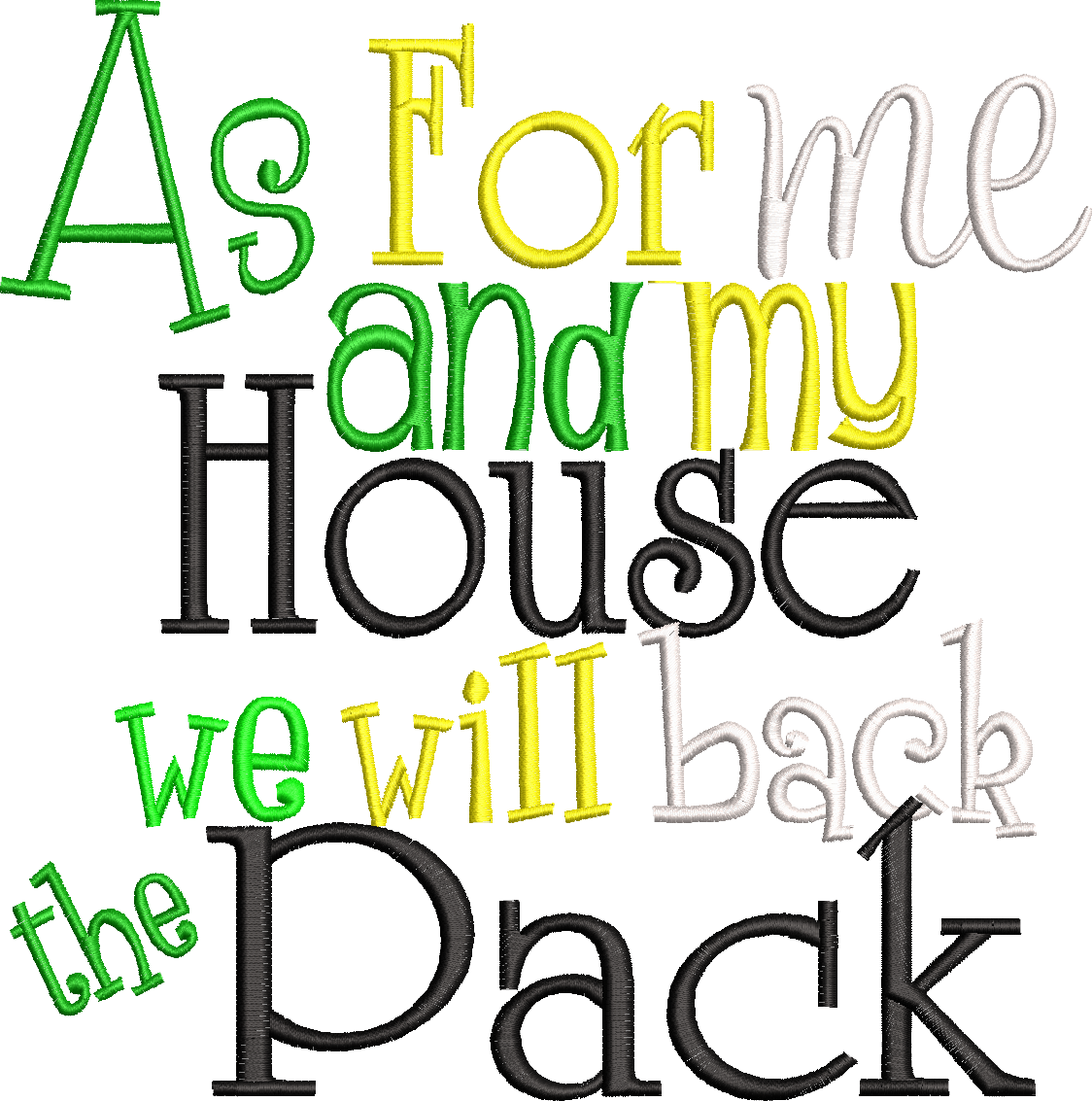 As for me and my house we back the Pack