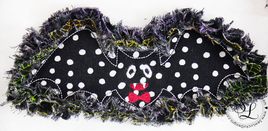 Raggy Halloween Bat Boy Applique