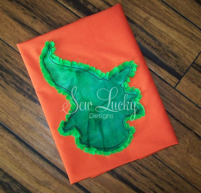 Raggy Halloween Witch Applique