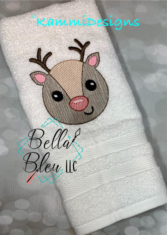 Sketchy Red Nose Reindeer Christmas Design