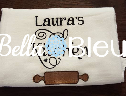 Applique Kitchen Rolling Pin Machine Embroidery Design