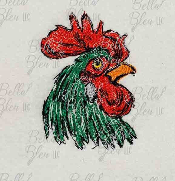 Rooster 1 Scribble Sketch