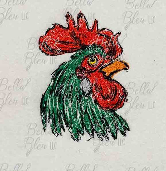 Rooster 1 Scribble Sketch