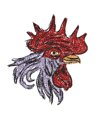 Rooster 3 Scribble Sketch