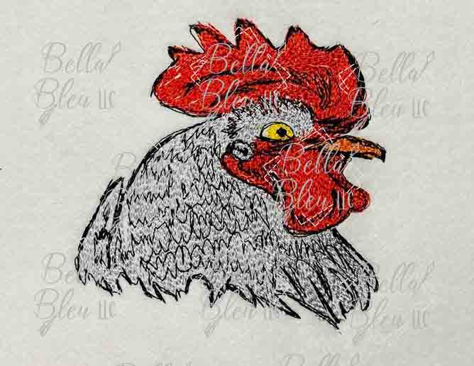 Rooster 4 Scribble Sketch