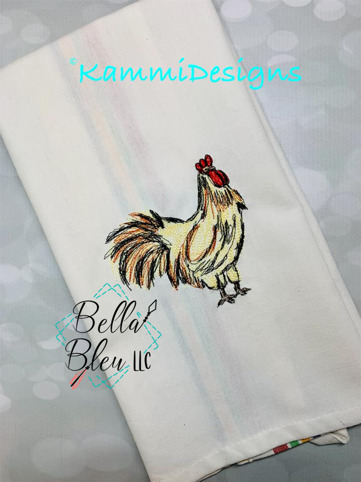 Farm Rooster Scribble Sketchy