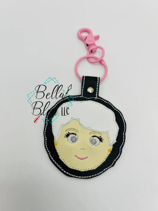In the Hoop Inspired Golden Girls Rose Key Fob