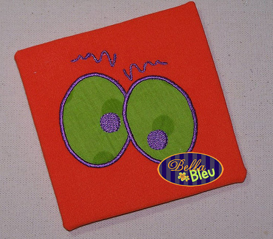 Halloween Spooky Googly Eyes Machine Applique Embroidery Design