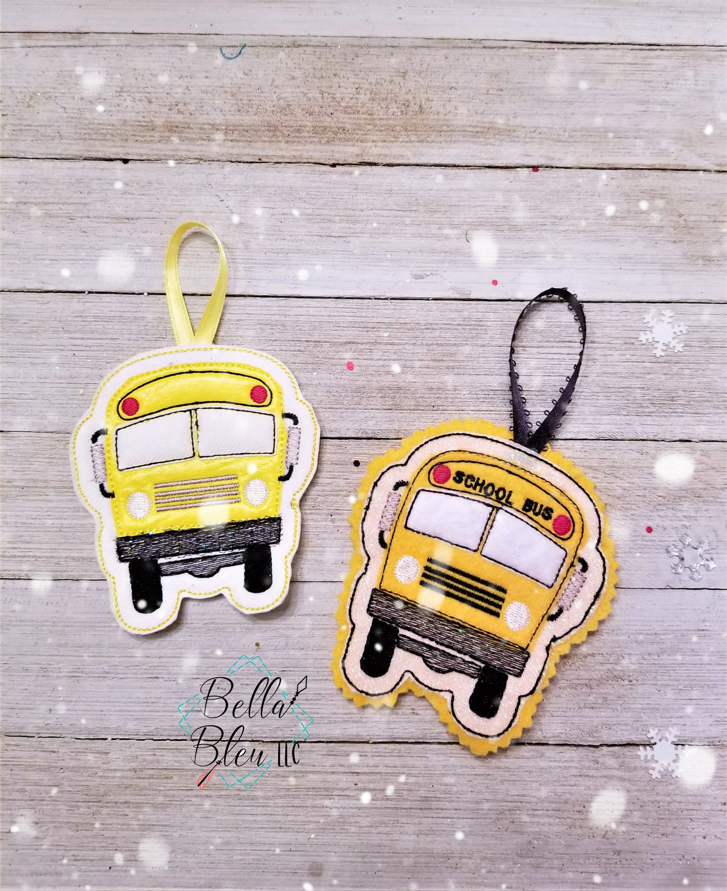 ITH School Bus  Christmas Ornament