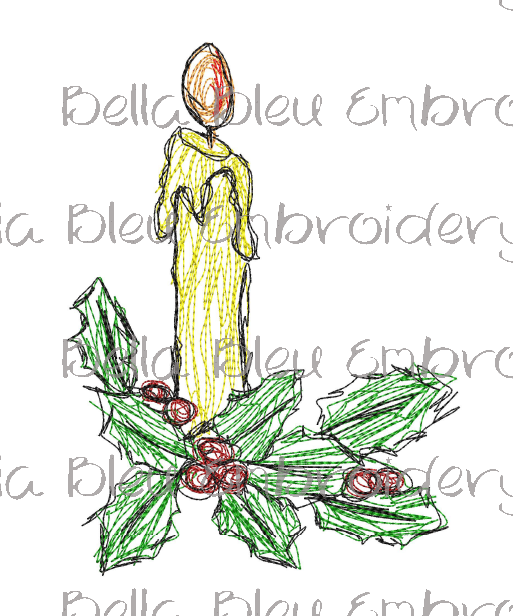 Christmas Candle Scribble