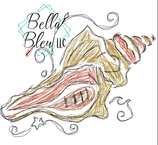 Seashell 3 Scribble Nautical