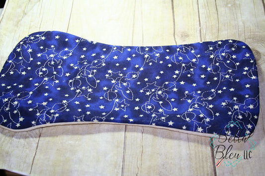 ITH In The hoop Burp with Rocket Space Ship Quilt Stipple machine embroidery design