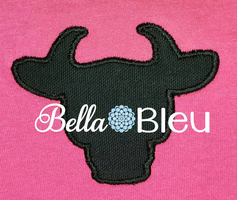 Silhouette Steer Cow Applique