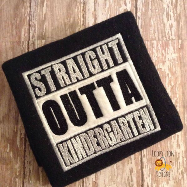 Straight Outta Applique Set Mommy Preschool Kinder 1st 2ns