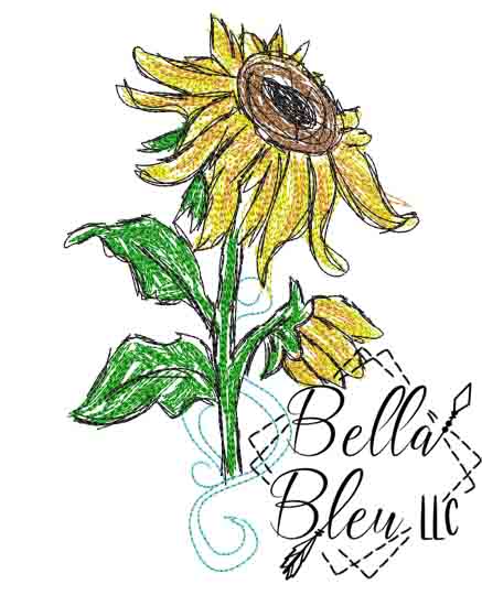 Sunflower Scribble 6